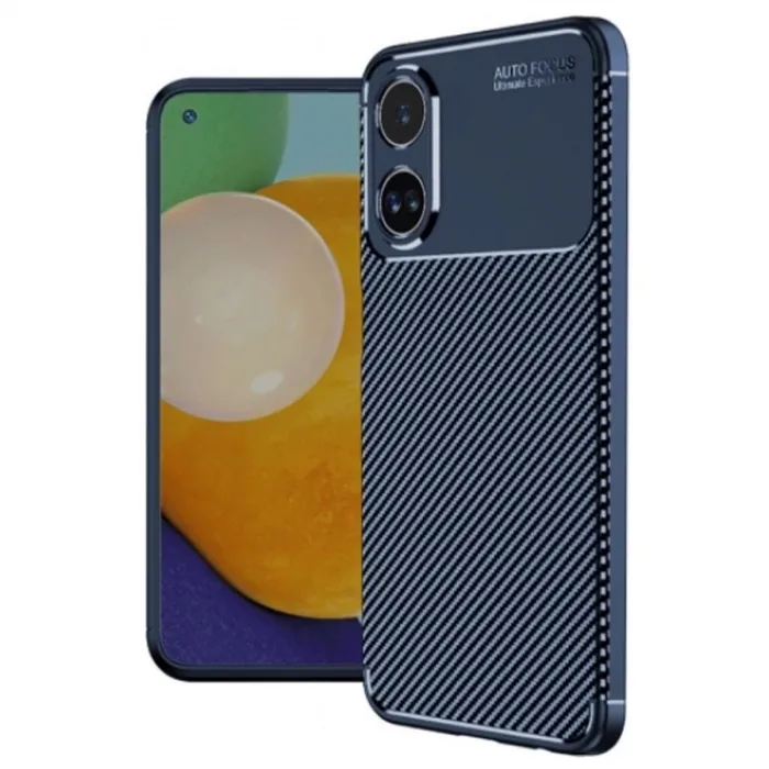Newface Oppo A38 Kılıf Auto Focus Karbon Kapak - Lacivert