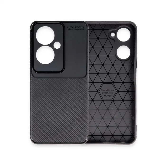 Newface Oppo Reno 11f Kılıf Auto Focus Karbon Kapak - Siyah