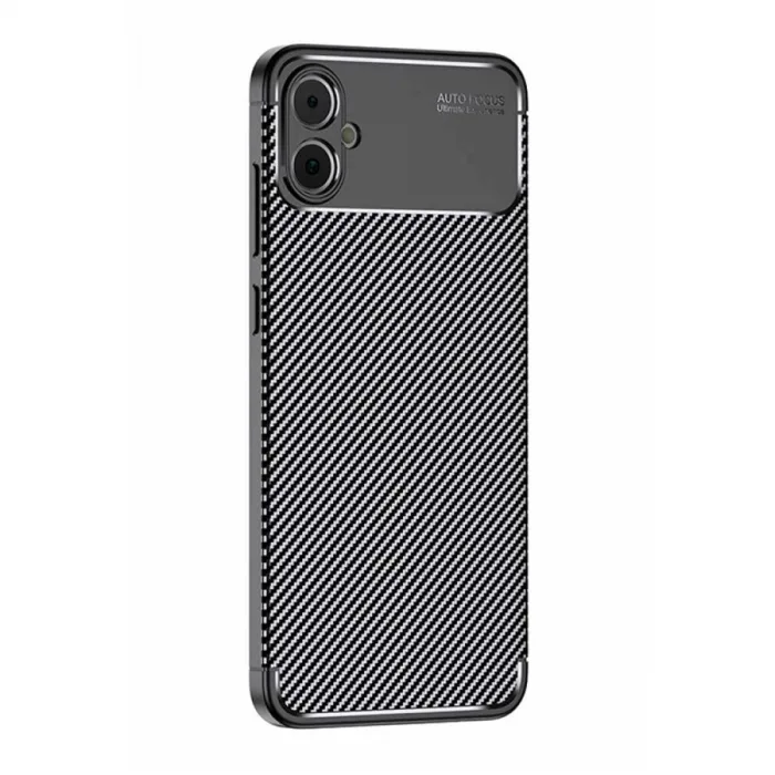 Newface Samsung Galaxy A05 Kılıf Auto Focus Karbon Kapak - Siyah