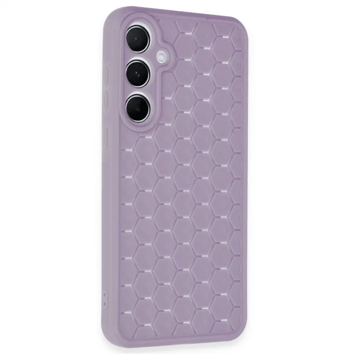 Newface Samsung Galaxy A15 4g Kılıf Petek Silikon Kapak - Lila