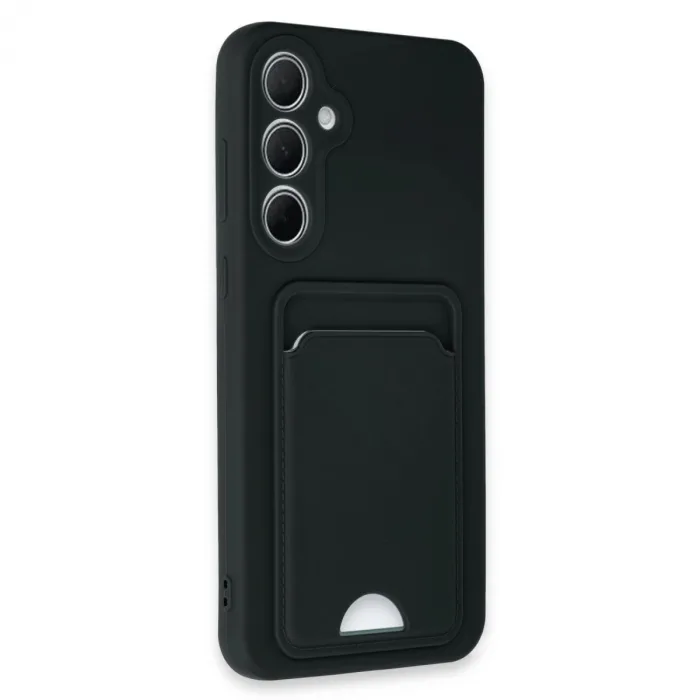 Newface Samsung Galaxy A35 5g Kılıf Kelvin Kartvizitli Silikon - Siyah