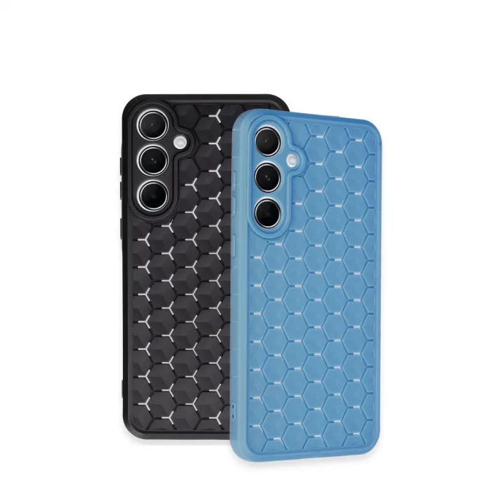 Newface Samsung Galaxy A35 5g Kılıf Petek Silikon Kapak - Siyah