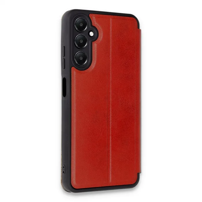Newface Samsung Galaxy A55 5g Kılıf Flip Cover - Kırmızı