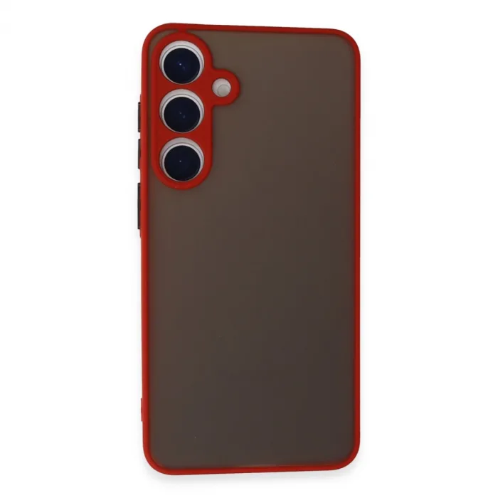 Newface Samsung Galaxy S24 Kılıf Montreal Silikon Kapak - Kırmızı