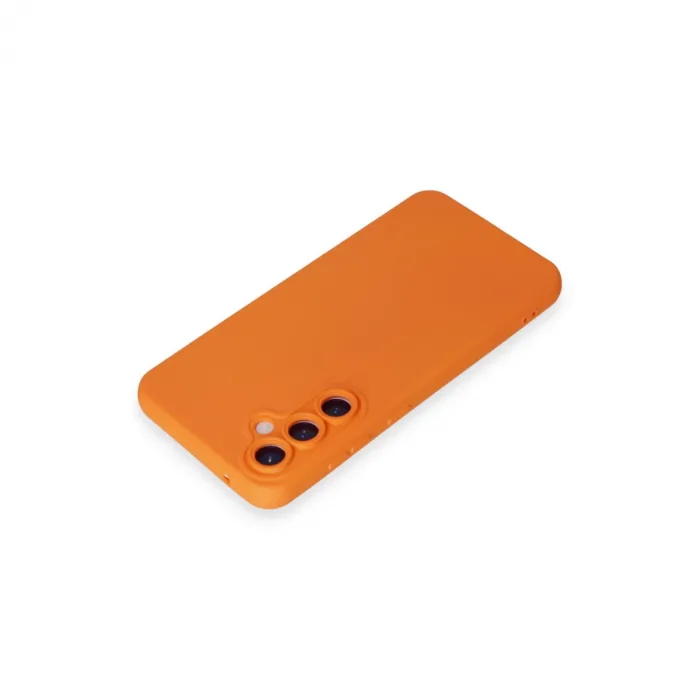 Newface Samsung Galaxy S24 Kılıf Nano İçi Kadife Silikon - Turuncu