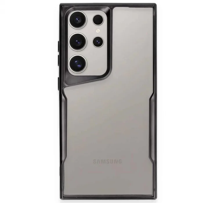 Newface Samsung Galaxy S24 Ultra Kılıf Boyi Silikon Kapak - Siyah