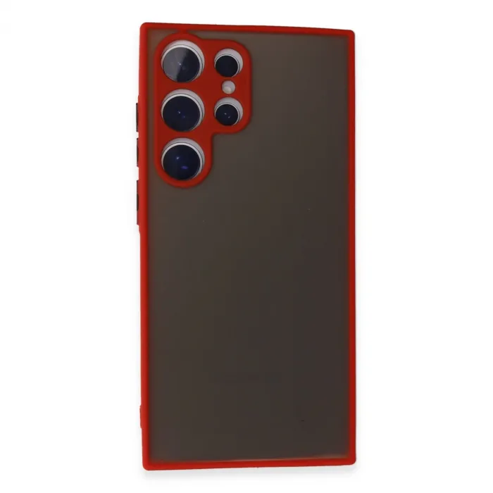 Newface Samsung Galaxy S24 Ultra Kılıf Montreal Silikon Kapak - Kırmızı