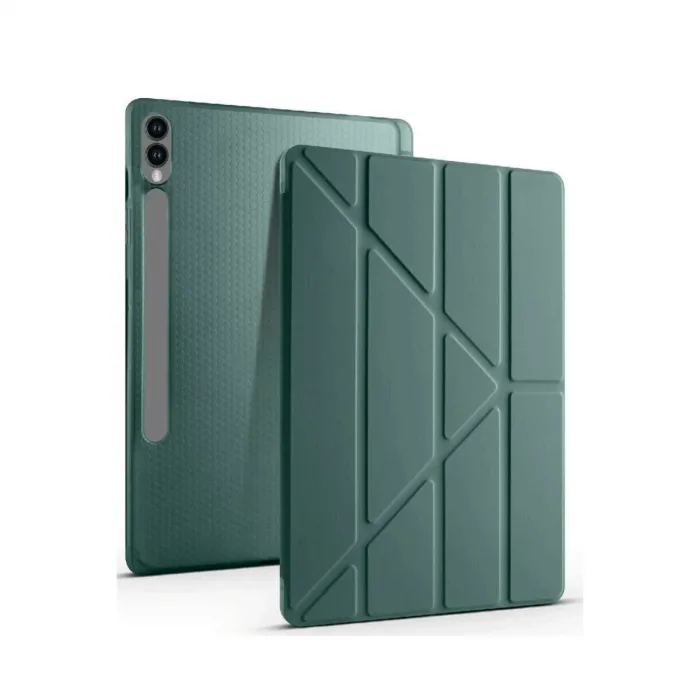 Newface Samsung Galaxy X610 Tab S9 Fe Plus 12.4 Kılıf Kalemlikli Mars Tablet Kılıfı - Koyu Yeşil