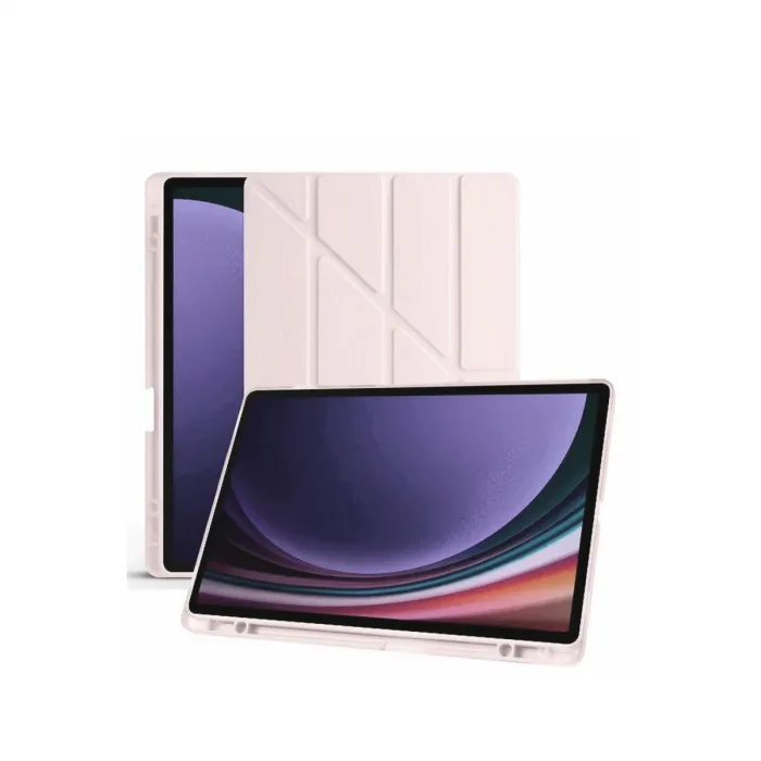 Newface Samsung Galaxy X610 Tab S9 Fe Plus 12.4 Kılıf Kalemlikli Mars Tablet Kılıfı - Rose Gold