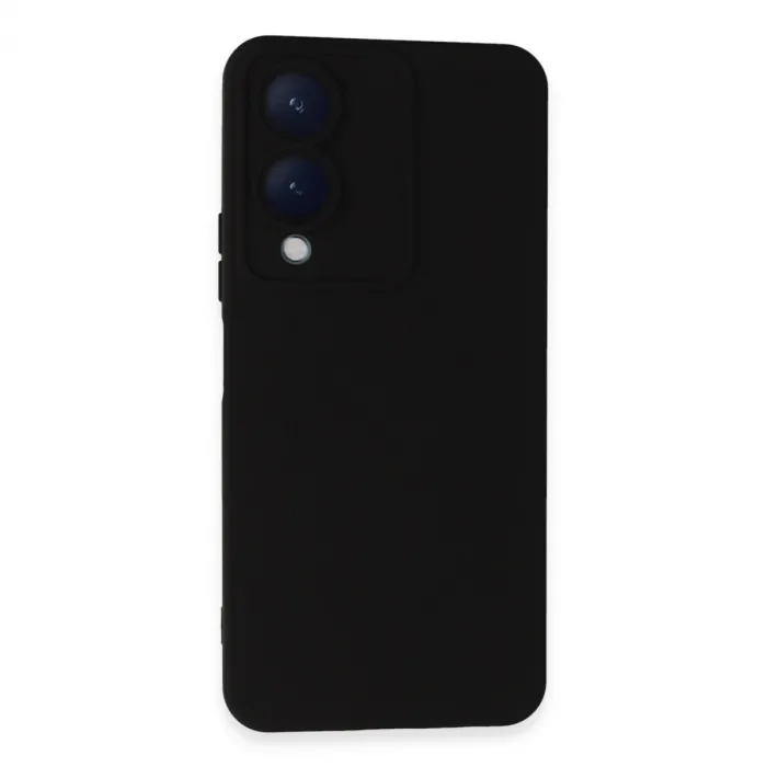 Newface Vivo Y17s Kılıf Nano İçi Kadife Silikon - Siyah