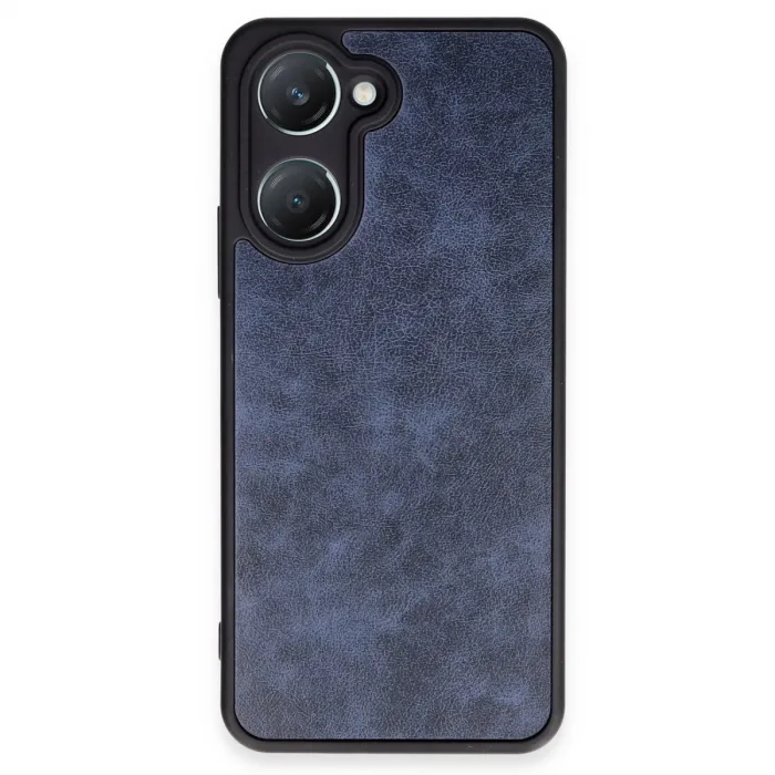 Newface Vivo Y18 Kılıf Aras Deri Kapak - Lacivert