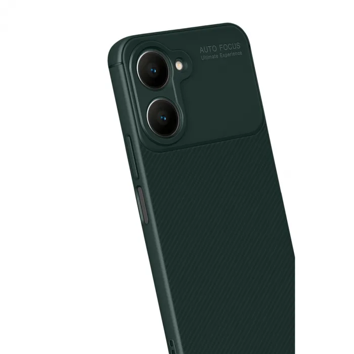 Newface Vivo Y18 Kılıf Auto Focus Karbon Kapak - Koyu Yeşil