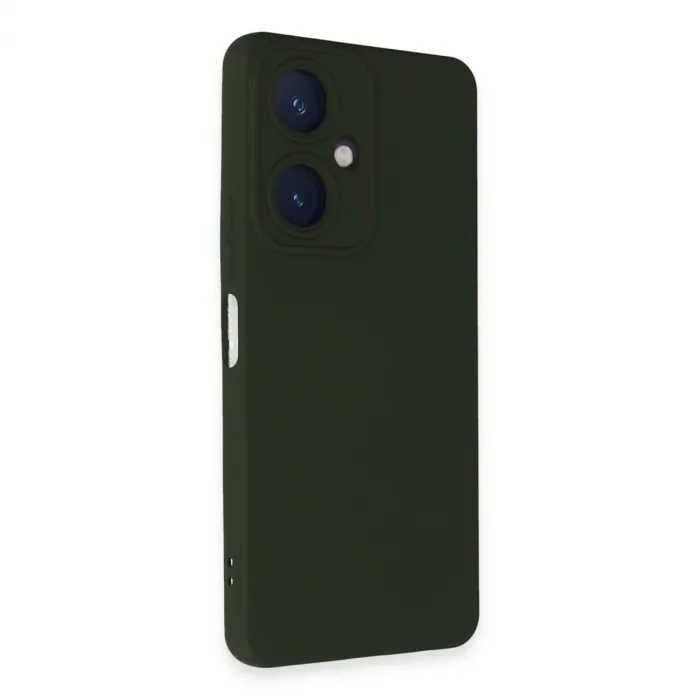 Newface Vivo Y27 Kılıf Nano İçi Kadife Silikon - Koyu Yeşil