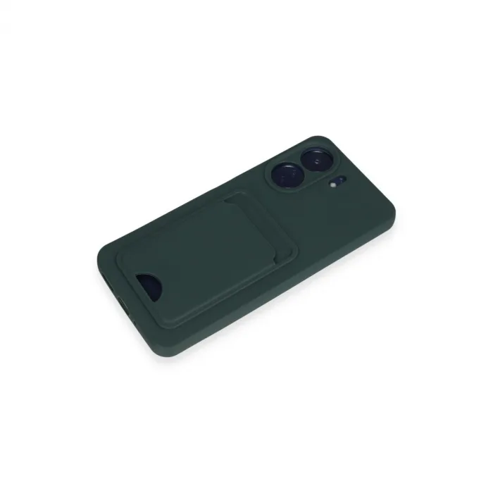 Newface Xiaomi Redmi 13c Kılıf Kelvin Kartvizitli Silikon - Koyu Yeşil