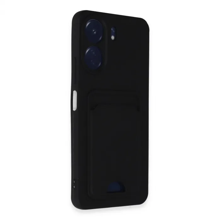 Newface Xiaomi Redmi 13c Kılıf Kelvin Kartvizitli Silikon - Siyah