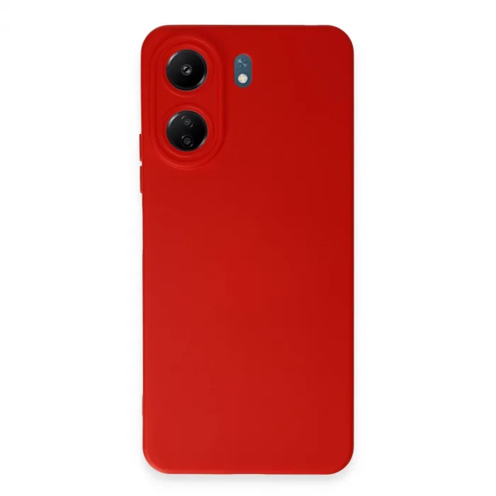 Newface Xiaomi Redmi 13c Kılıf Nano İçi Kadife Silikon - Kırmızı