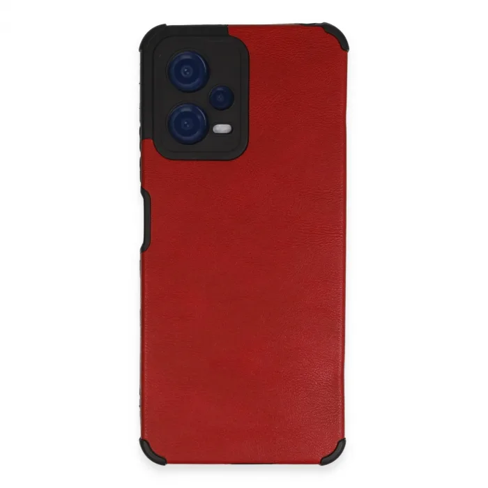 Xiaomi Redmi Note 12 5G Kılıf Loop Deri Silikon - Kırmızı
