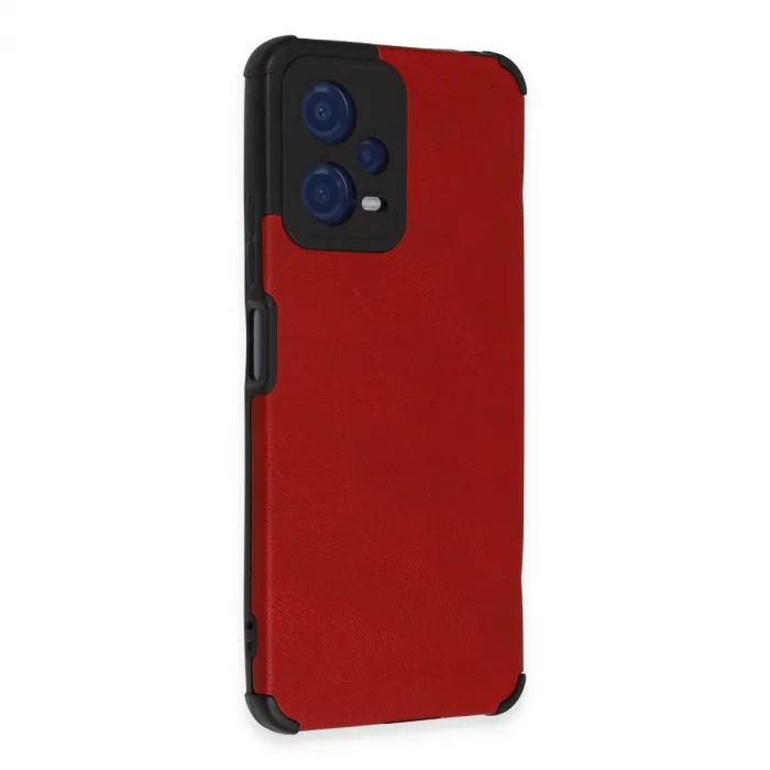 Xiaomi Redmi Note 12 5G Kılıf Loop Deri Silikon - Kırmızı