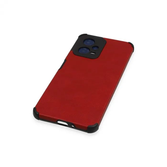 Xiaomi Redmi Note 12 5G Kılıf Loop Deri Silikon - Kırmızı