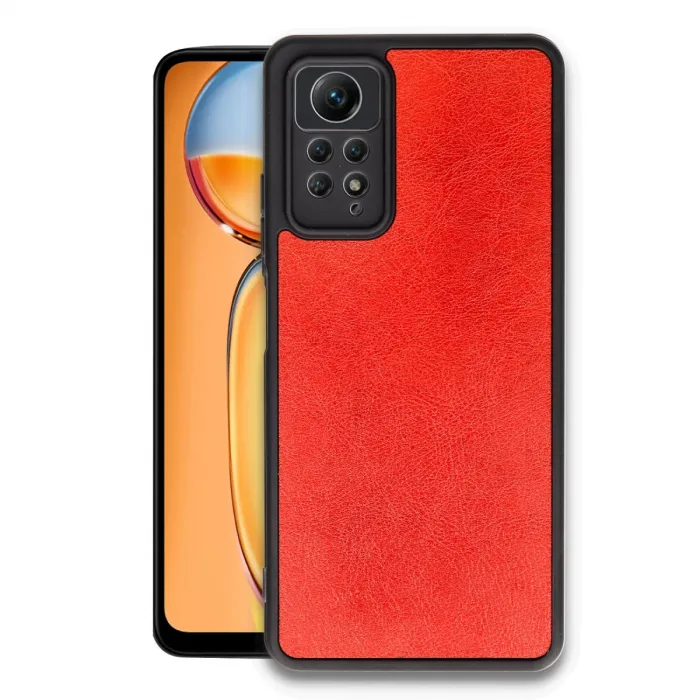 Newface Xiaomi Redmi Note 12 Pro 4g Kılıf Aras Deri Kapak - Kırmızı