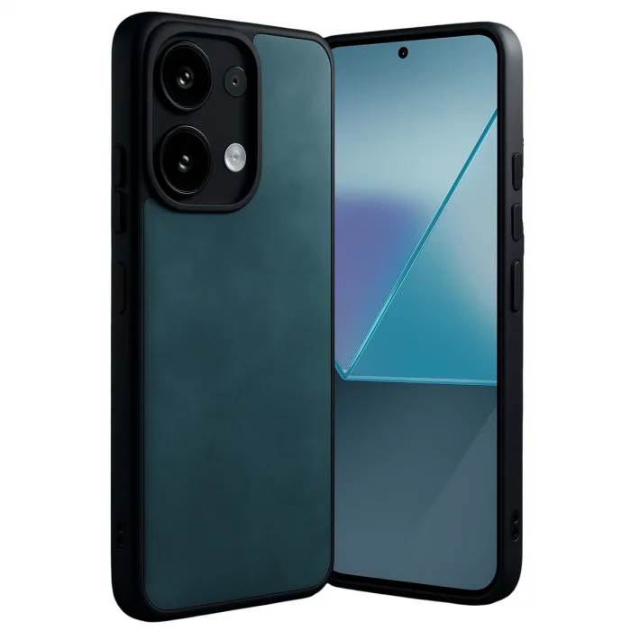 Newface Xiaomi Redmi Note 13 4g Kılıf Aras Deri Kapak - Koyu Yeşil