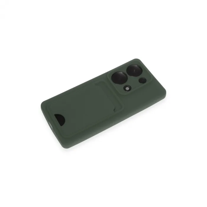 Newface Xiaomi Redmi Note 13 Pro 4g Kılıf Kelvin Kartvizitli Silikon - Koyu Yeşil