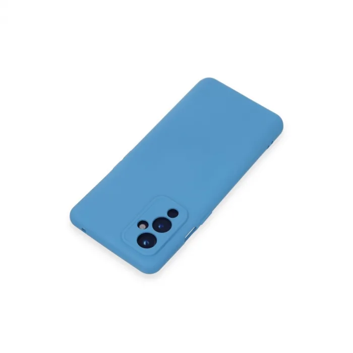 One Plus 9 Kılıf Nano içi Kadife Silikon - Mavi
