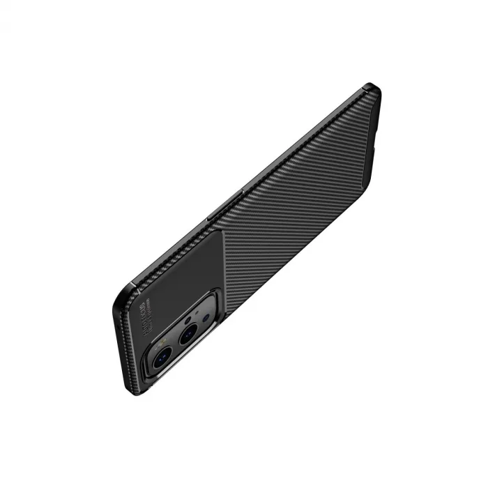 One Plus 9 Pro Kılıf Auto Focus Karbon Kapak - Siyah