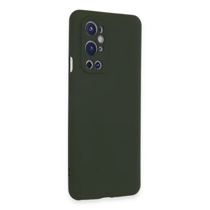 One Plus 9 Pro Kılıf Nano İçi Kadife Silikon - Koyu Yeşil