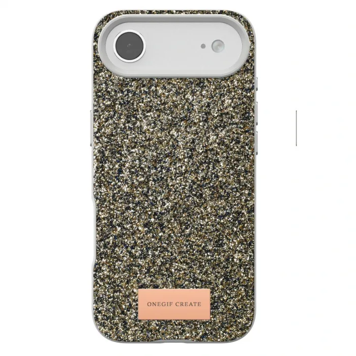 Onegif Apple İphone 17 Air Bright Simli Kapak - Çöl Titanyum