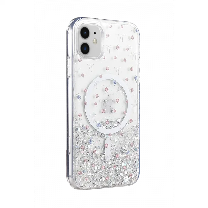 Onegif  İphone 11 Misk Simli Magsafe Kapak - Desen 1