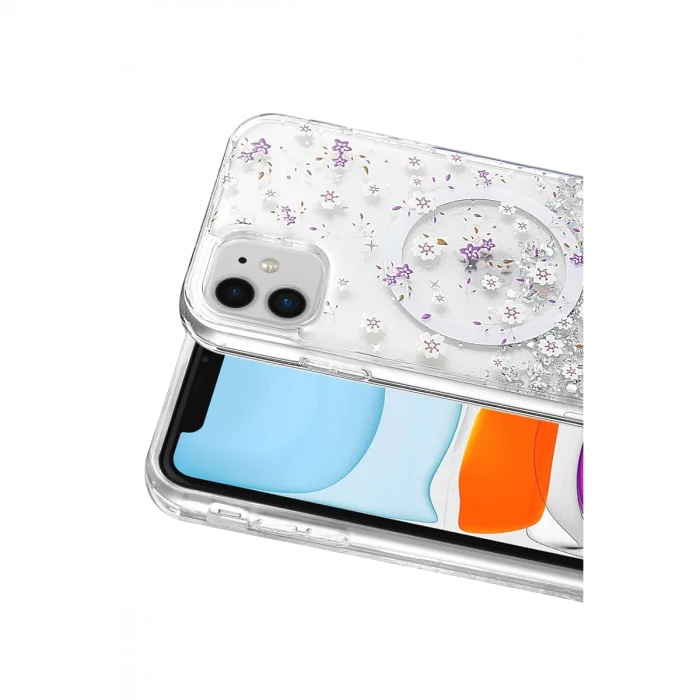 Onegif  İphone 11 Misk Simli Magsafe Kapak - Desen 2