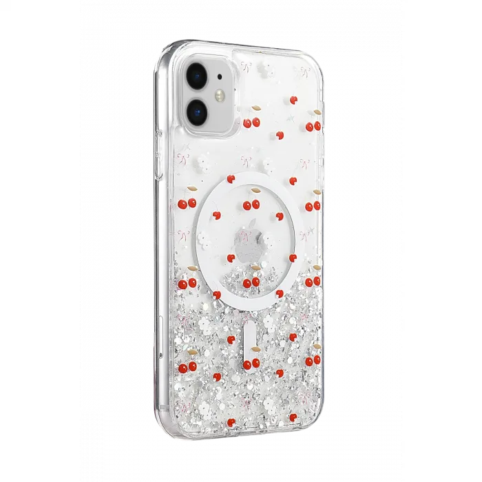 Onegif  İphone 11 Misk Simli Magsafe Kapak - Desen 5