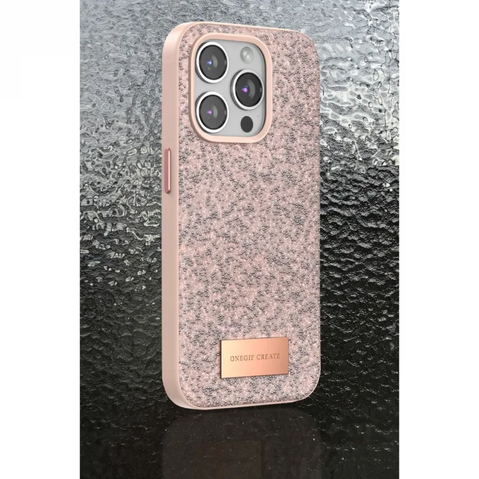 Onegif  İphone 14 Bright Simli Kapak - Siyah