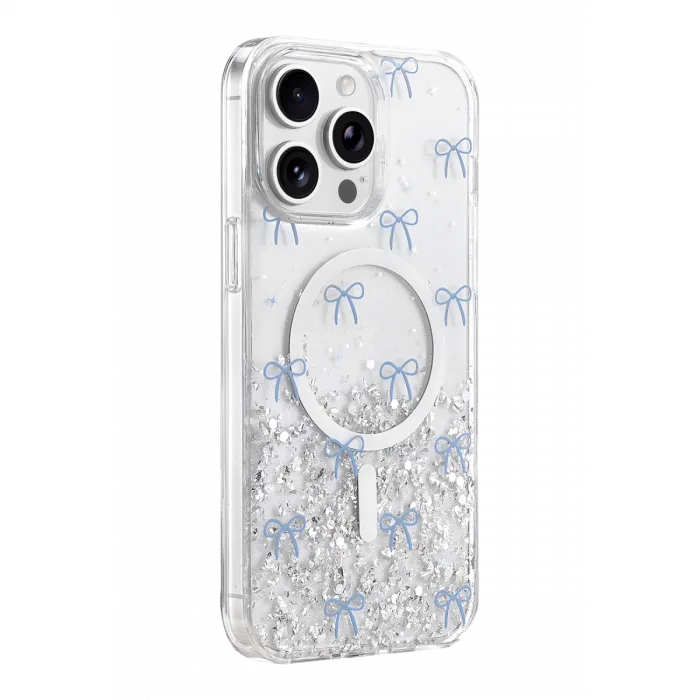 Onegif  İphone 14 Pro Max Misk Simli Magsafe Kapak - Desen 3