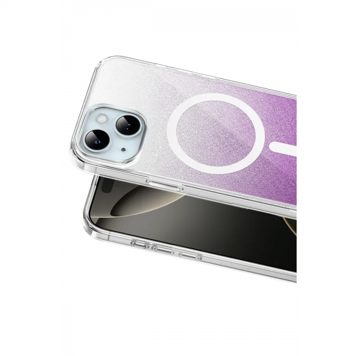 Onegif  İphone 15 Sora Simli Magsafe Kapak - Mor