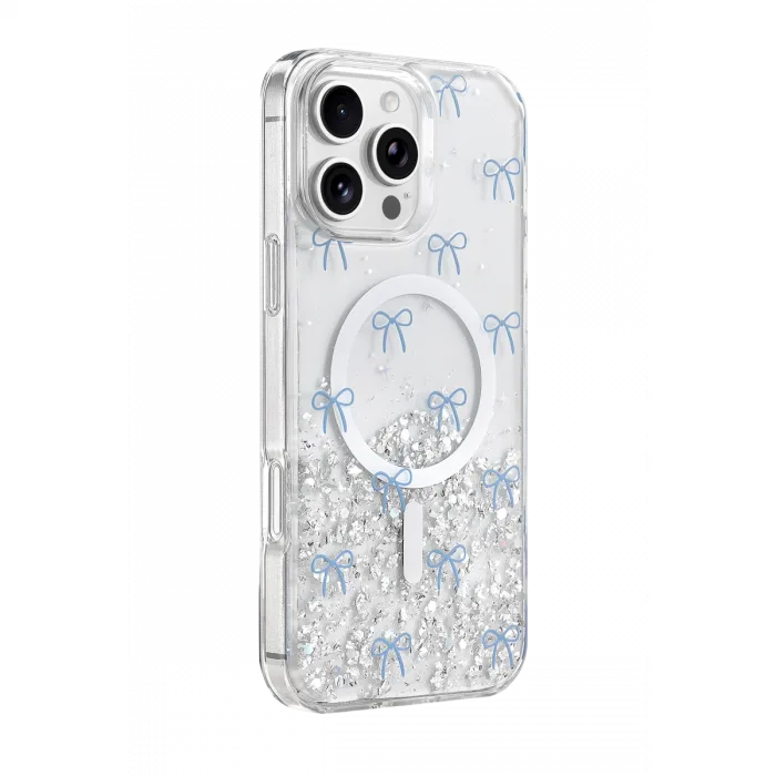 Onegif  İphone 16 Pro Max Misk Simli Magsafe Kapak - Desen 3