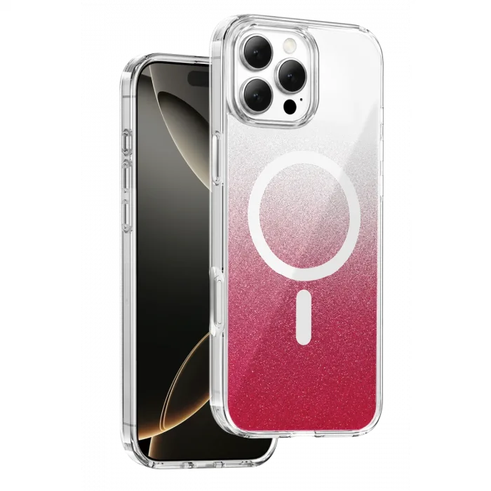 Onegif  İphone 16 Pro Max Sora Simli Magsafe Kapak - Kırmızı