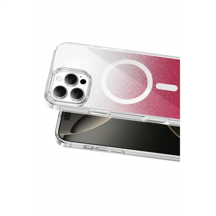 Onegif  İphone 16 Pro Max Sora Simli Magsafe Kapak - Kırmızı