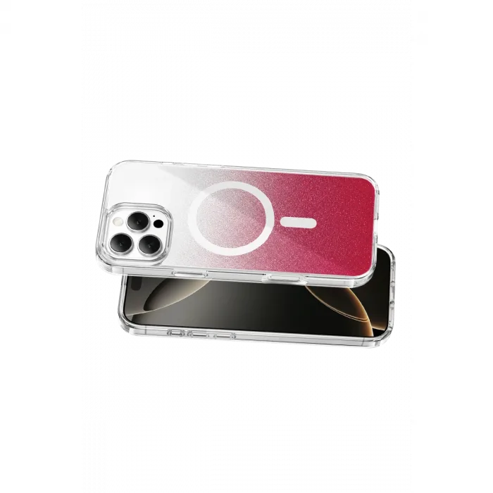 Onegif  İphone 16 Pro Max Sora Simli Magsafe Kapak - Kırmızı