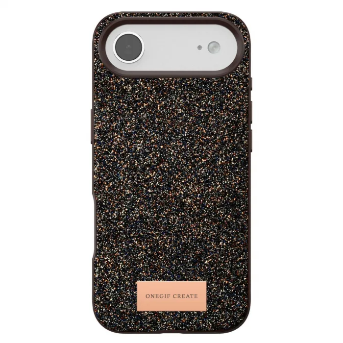 Onegif  İphone 17 Air Bright Simli Kapak - Gold