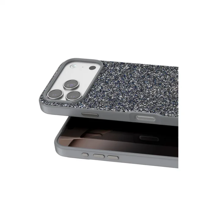 Onegif  İphone 17 Pro Max Bright Simli Kapak - Gümüş