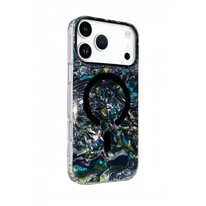Onegif  İphone 17 Pro Max Mila Dalgalı Magsafe Kapak - Lacivert