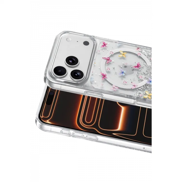 Onegif  İphone 17 Pro Misk Simli Magsafe Kapak - Desen 4