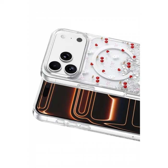 Onegif  İphone 17 Pro Misk Simli Magsafe Kapak - Desen 5