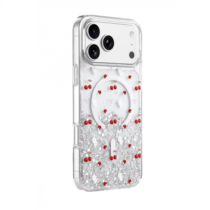 Onegif  İphone 17 Pro Misk Simli Magsafe Kapak - Desen 5