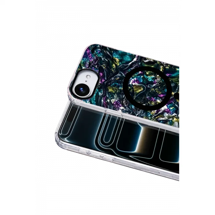 Onegif  İphone 17e Mila Dalgalı Magsafe Kapak - Lacivert