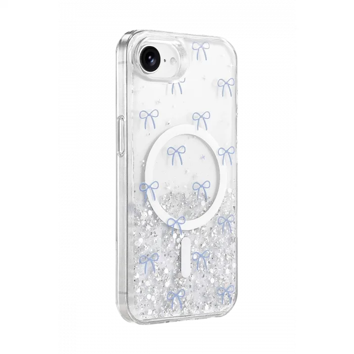 Onegif  İphone 17e Misk Simli Magsafe Kapak - Desen 3