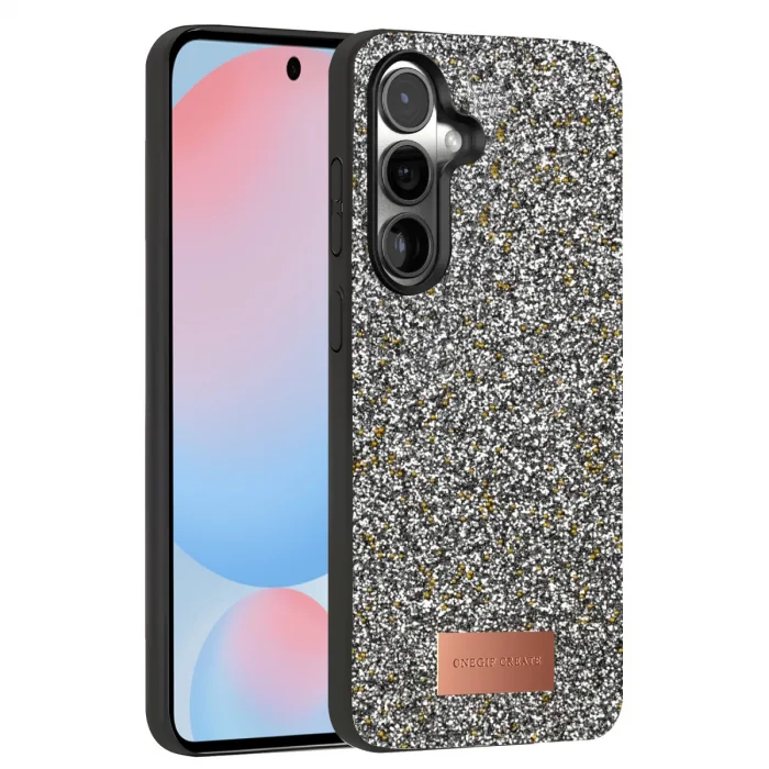 Onegif Samsung Galaxy S24 Plus Bright Simli Kapak - Gold