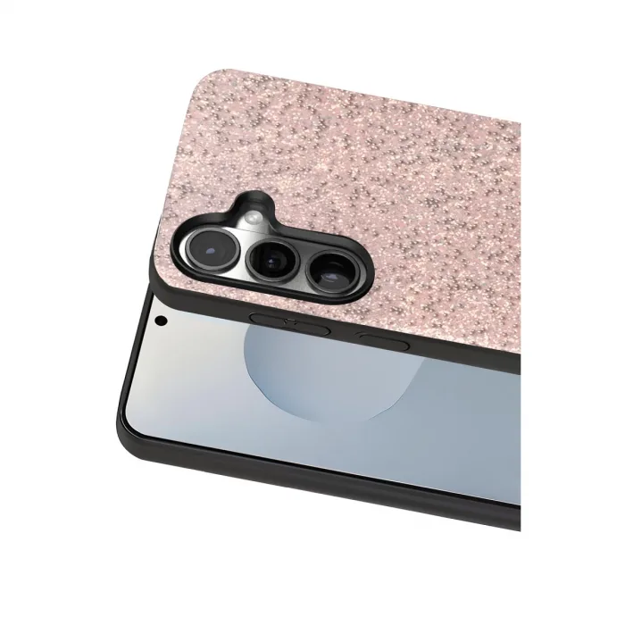 Onegif Samsung Galaxy S25 Plus Bright Simli Kapak - Pembe